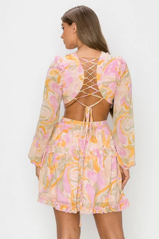 Look at Me Mini Dress - Peach