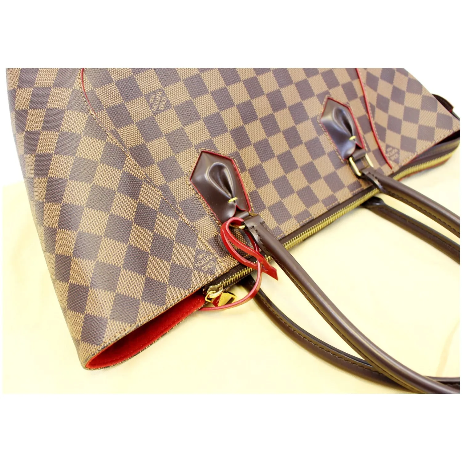 LOUIS VUITTON Caissa MM Damier Ebene Tote Bag