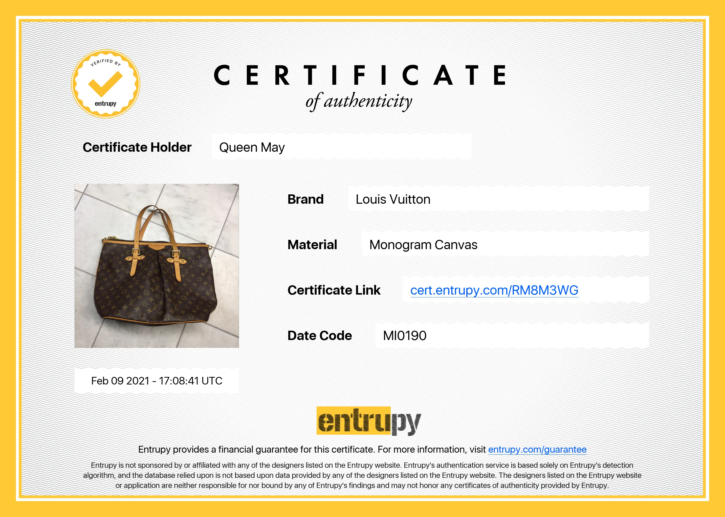 Louis Vuitton Monogram Palermo GM