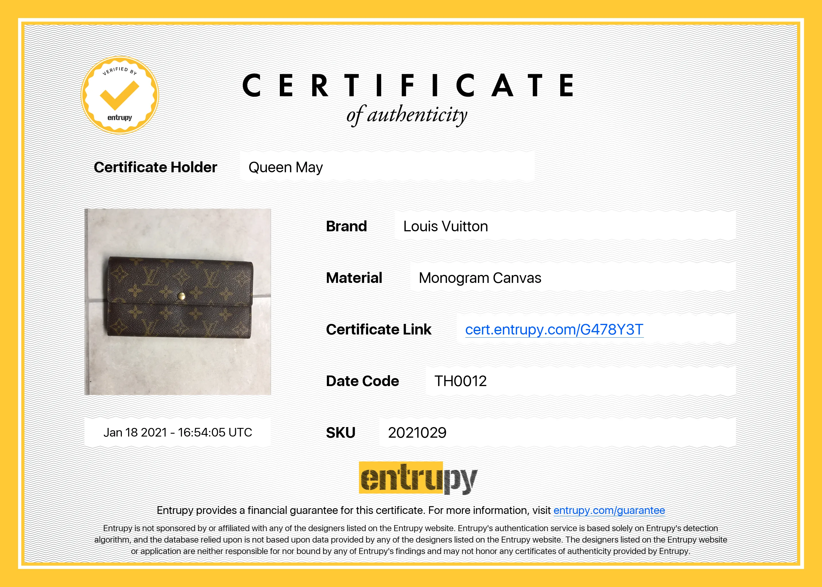 Louis Vuitton Monogram Sarah Wallet