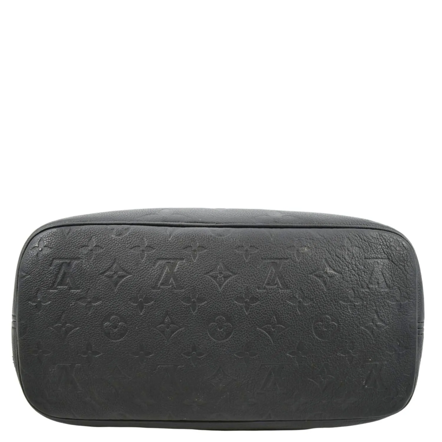 LOUIS VUITTON Neverfull MM Empreinte Leather Tote Shoulder Bag Black