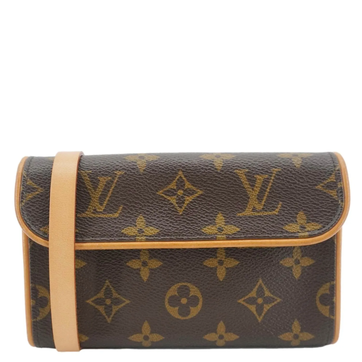 LOUIS VUITTON Pochette Florentine Monogram Canvas Waist Bag Brown