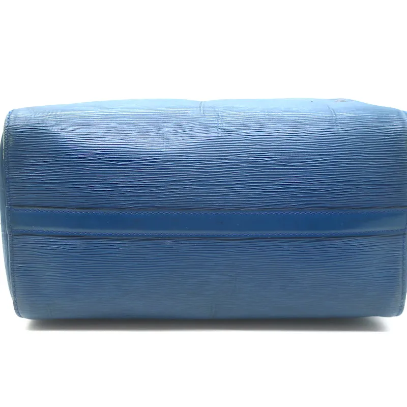 Louis Vuitton Speedy 30 Bag Toledo Blue Epi Leather