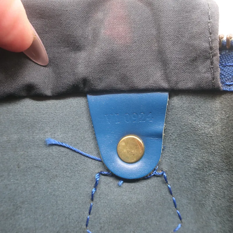 Louis Vuitton Speedy 30 Bag Toledo Blue Epi Leather