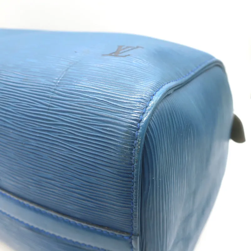 Louis Vuitton Speedy 30 Bag Toledo Blue Epi Leather