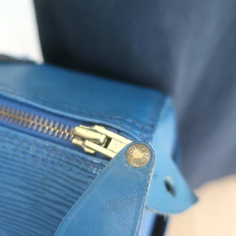 Louis Vuitton Speedy 30 Bag Toledo Blue Epi Leather