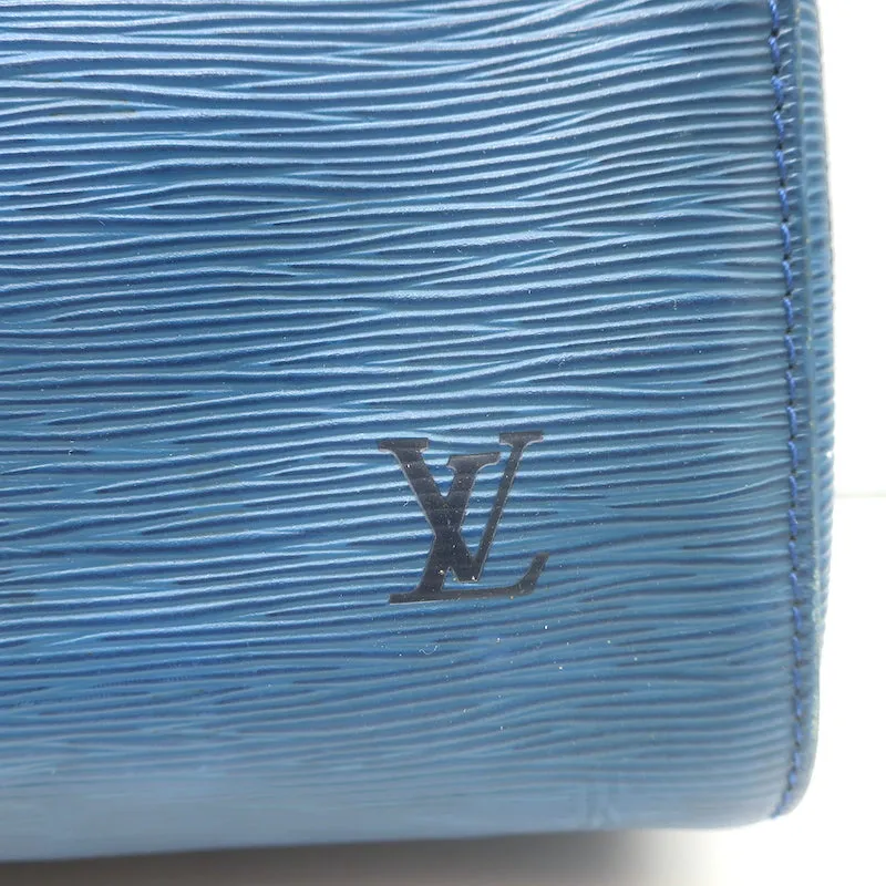 Louis Vuitton Speedy 30 Bag Toledo Blue Epi Leather