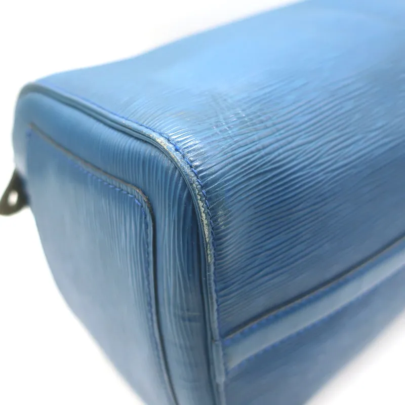 Louis Vuitton Speedy 30 Bag Toledo Blue Epi Leather