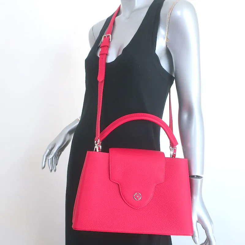 Louis Vuitton Studded Capucines PM Bag Bougainvillea Taurillon Leather NEW