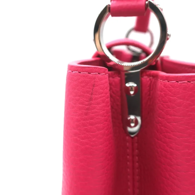 Louis Vuitton Studded Capucines PM Bag Bougainvillea Taurillon Leather NEW