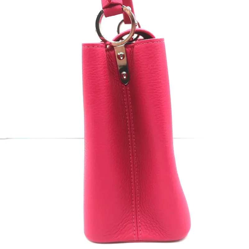 Louis Vuitton Studded Capucines PM Bag Bougainvillea Taurillon Leather NEW