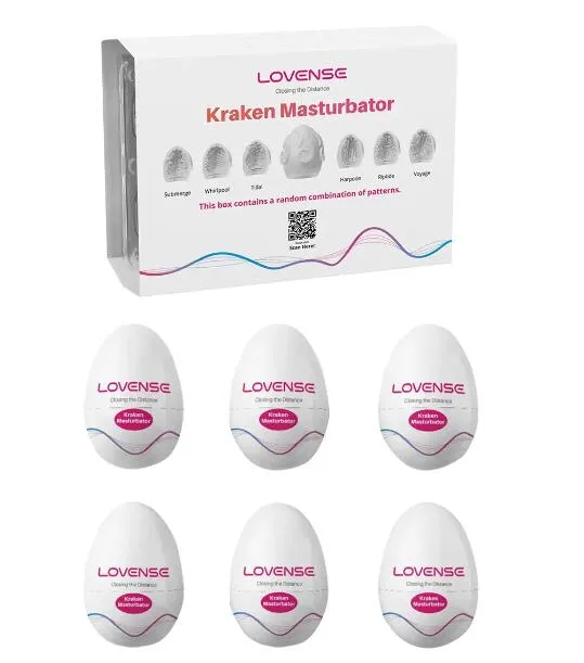 LOVENSE - KRAKEN SOFT STRETCHY EGG MASTURBATOR PACK OF 6 Vibrtor egg