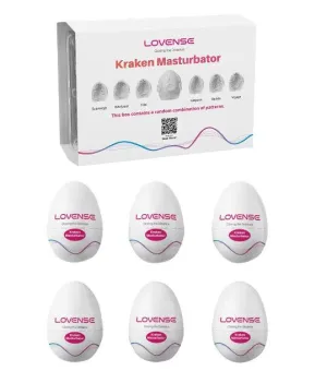 LOVENSE - KRAKEN SOFT STRETCHY EGG MASTURBATOR PACK OF 6 Vibrtor egg