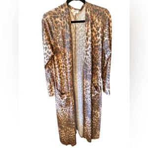 Lularoe Large Leopard‎ Sarah, long duster cardigan. Cheetah. NWT