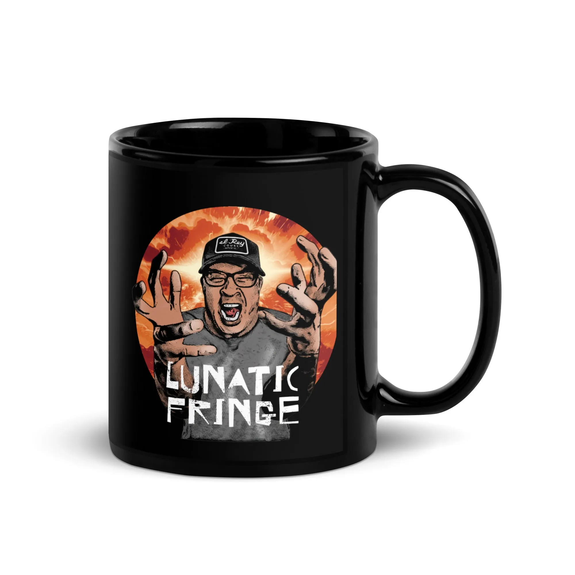 Lunatic Fringe Black Glossy Mug