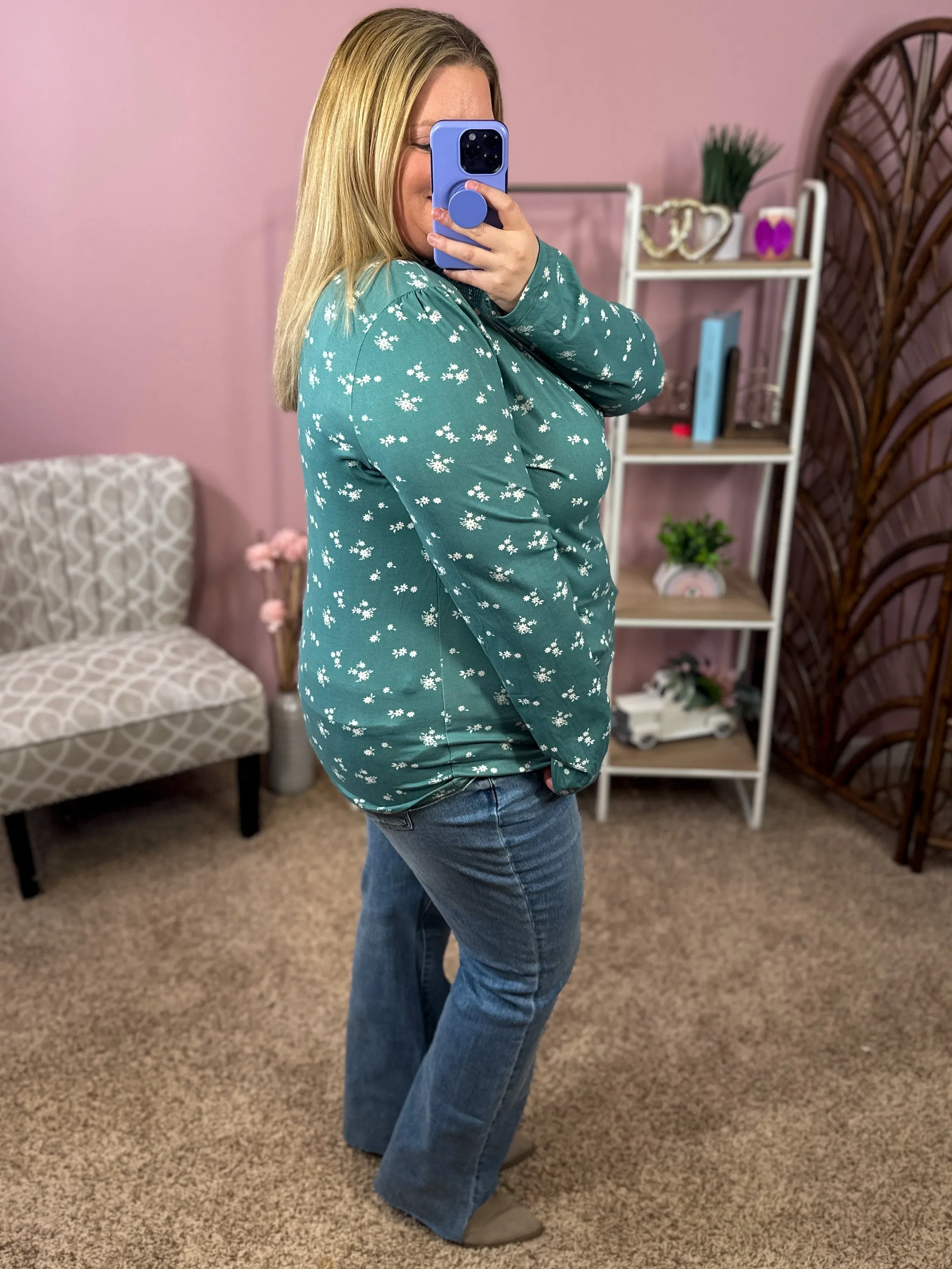Make it Count Mock Neck Top - Sage