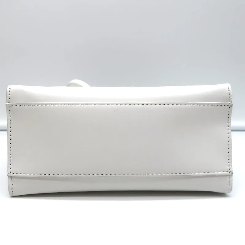 Mansur Gavriel Mini Mini Sun Tote White Leather Crossbody Bag