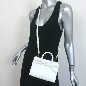 Mansur Gavriel Mini Mini Sun Tote White Leather Crossbody Bag