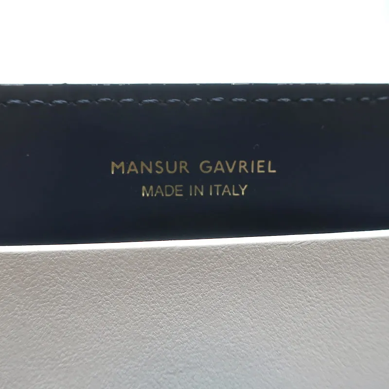 Mansur Gavriel Mini Mini Sun Tote White Leather Crossbody Bag