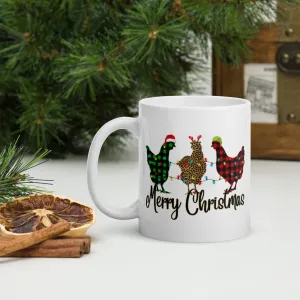 Merry Christmas Chickens Mug