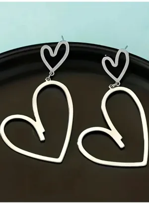 Metal Heart Earrings