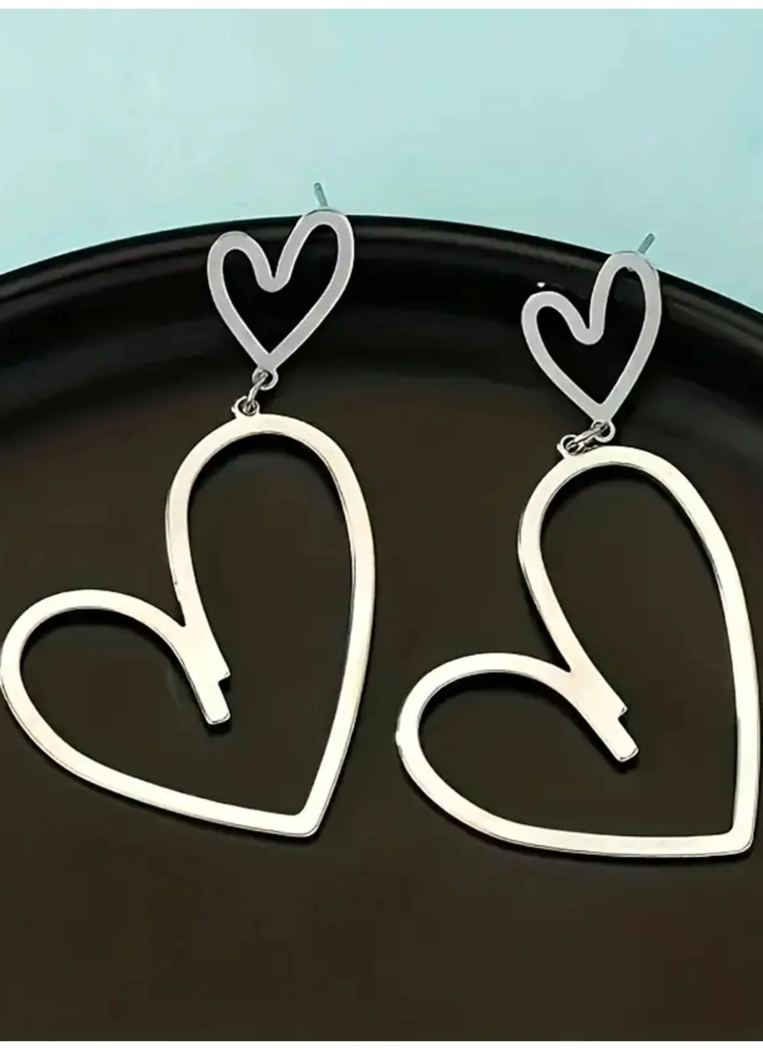Metal Heart Earrings