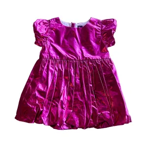 Metallic Balloon Dress | Pink