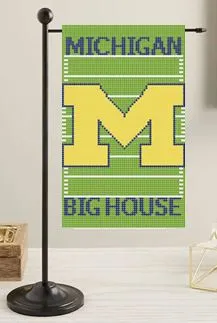 Michigan Football Field Mini Flag Canvas