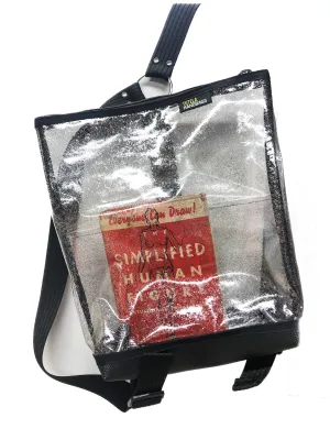 Middle Backpack in transparent sparkle