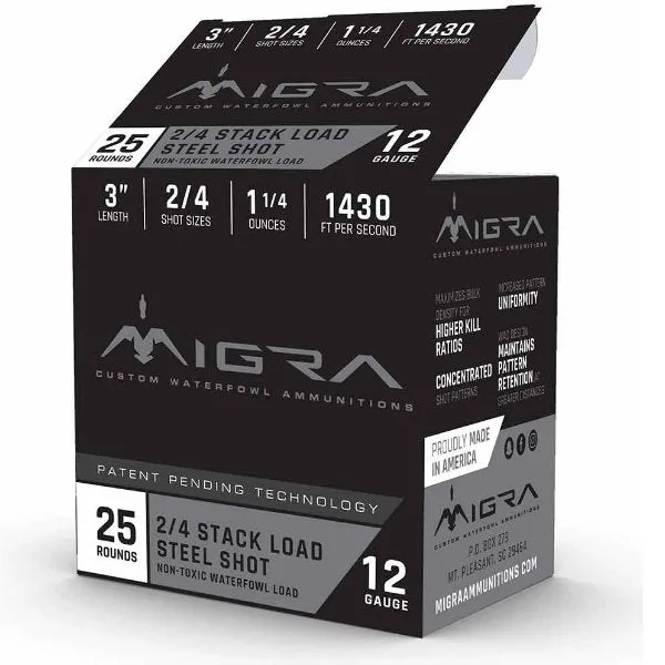 MIGRA 12 Gauge Shells 3`, #2-3, Box