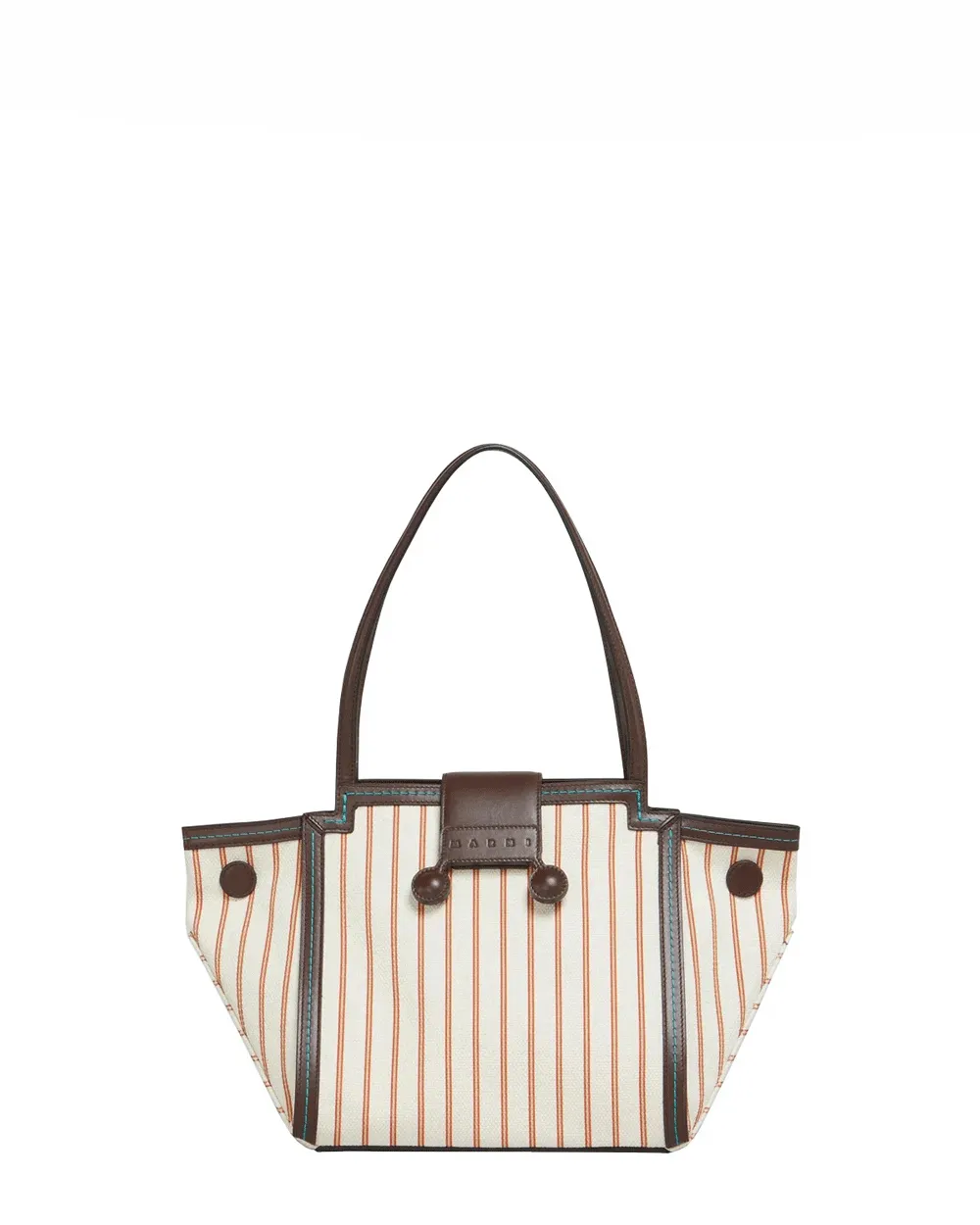 Mini Riviera Striped Shoulder Bag in Red and White