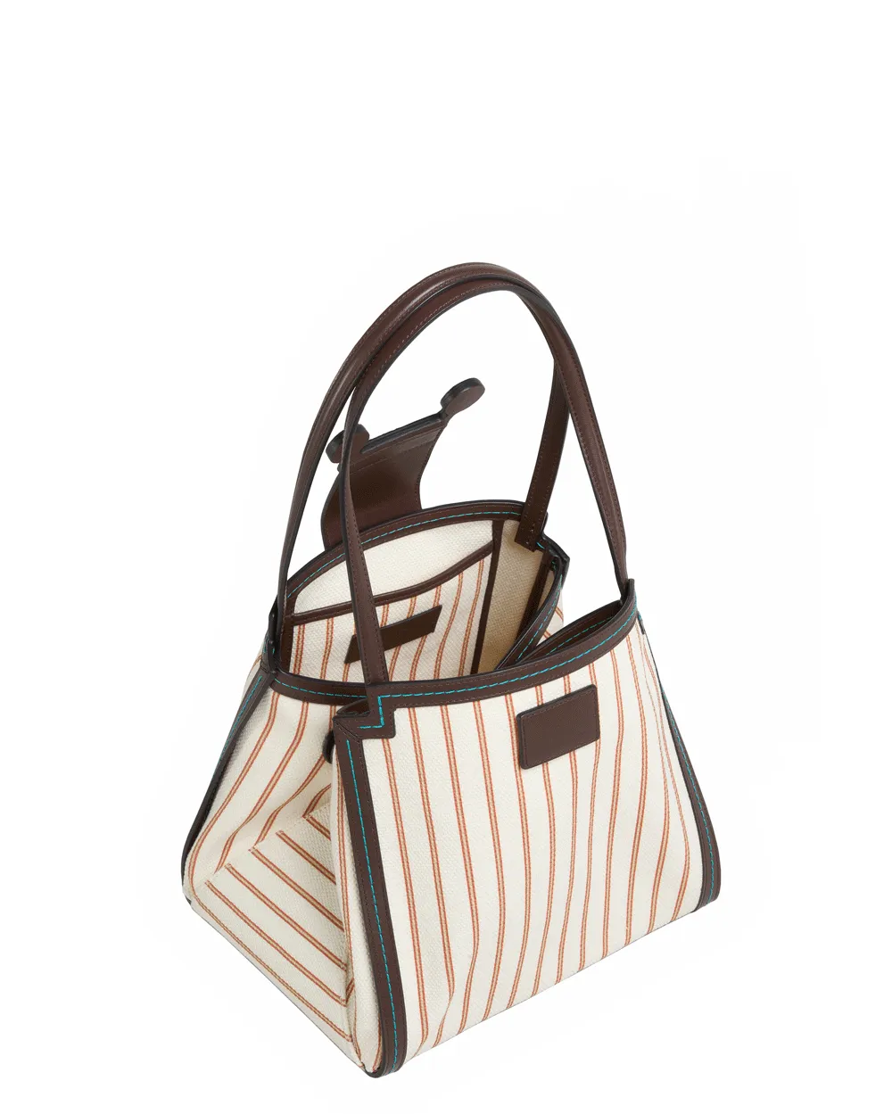 Mini Riviera Striped Shoulder Bag in Red and White