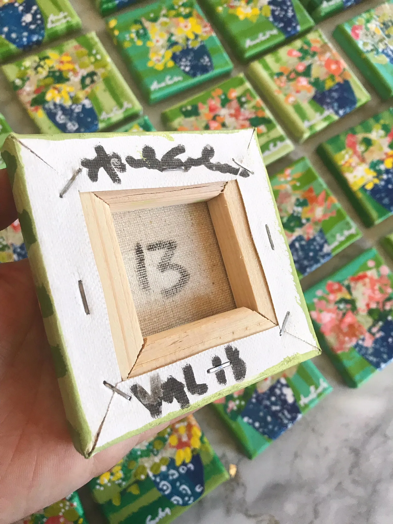 Miniature Original Floral Paintings