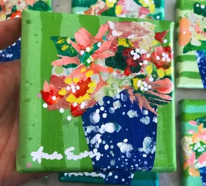 Miniature Original Floral Paintings