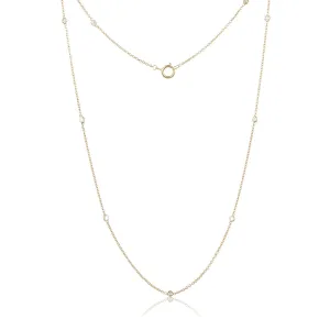 Moissanite By The Yard Necklace In 14K