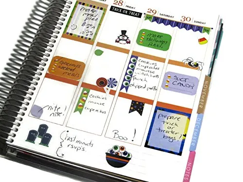 Monthly Planner Stickers Cat With A Hat Full Box Stickers Planner Labels Compatible with Erin Condren Vertical Life Planner