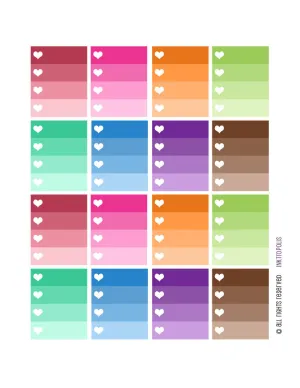 Monthly Planner Stickers Rainbow Ombre Checklist Stickers Planner Labels Compatible with Erin Condren Vertical Life Planner