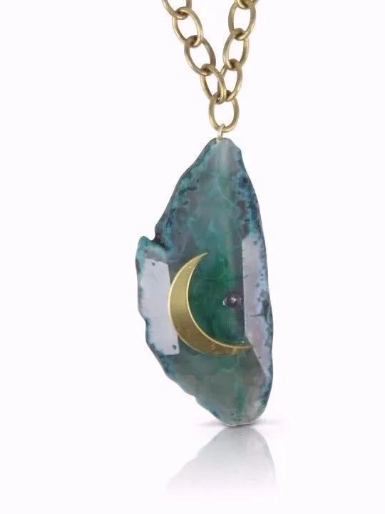 Moon, Star, Earth green