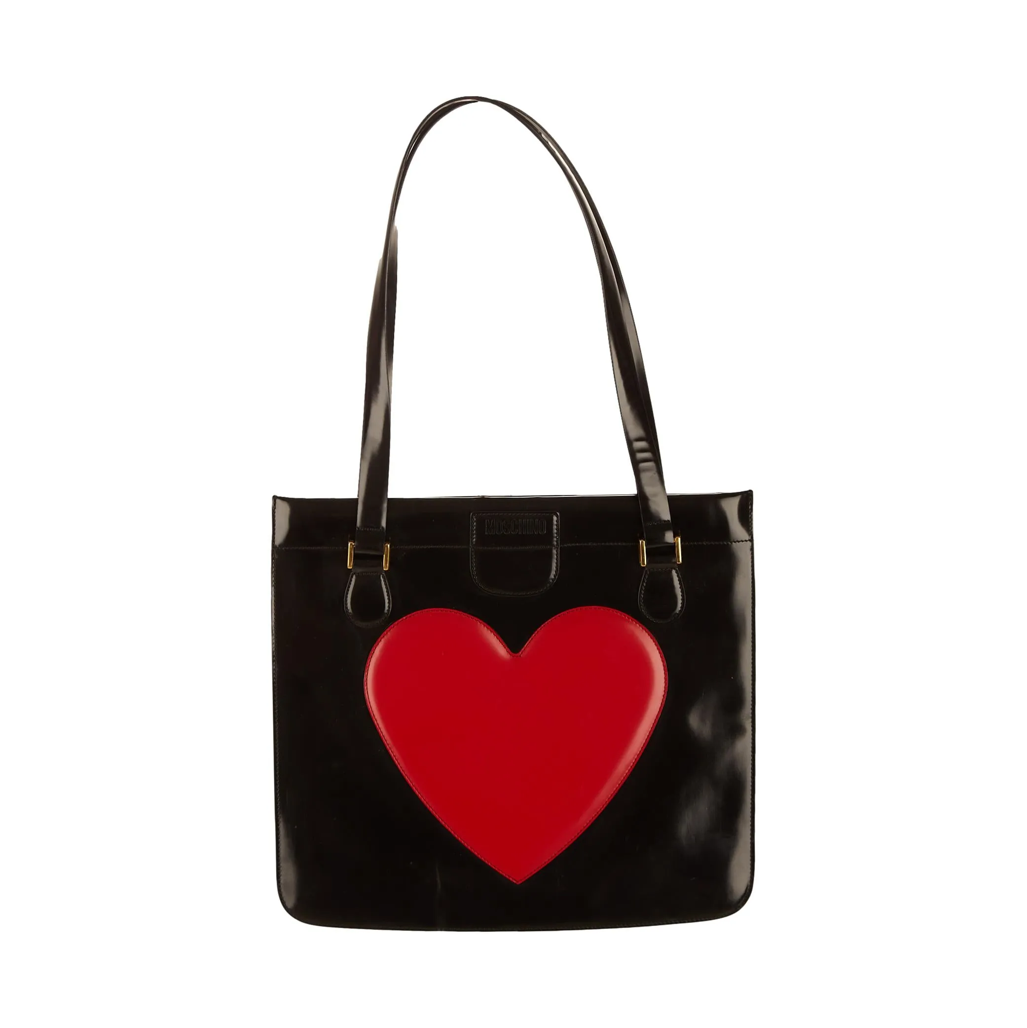 Moschino Black Heart Shoulder Bag