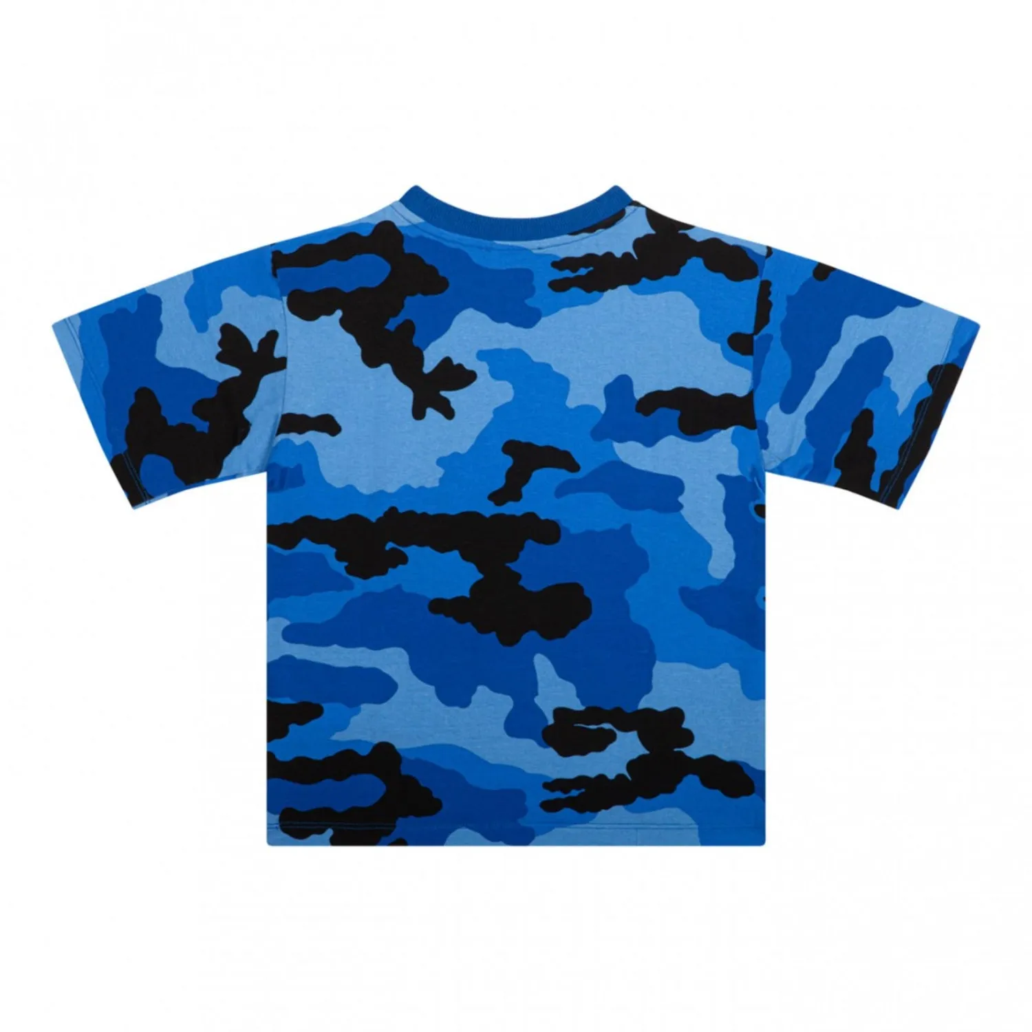 Moschino Kids Boy's Blue  Camouflage T-Shirt