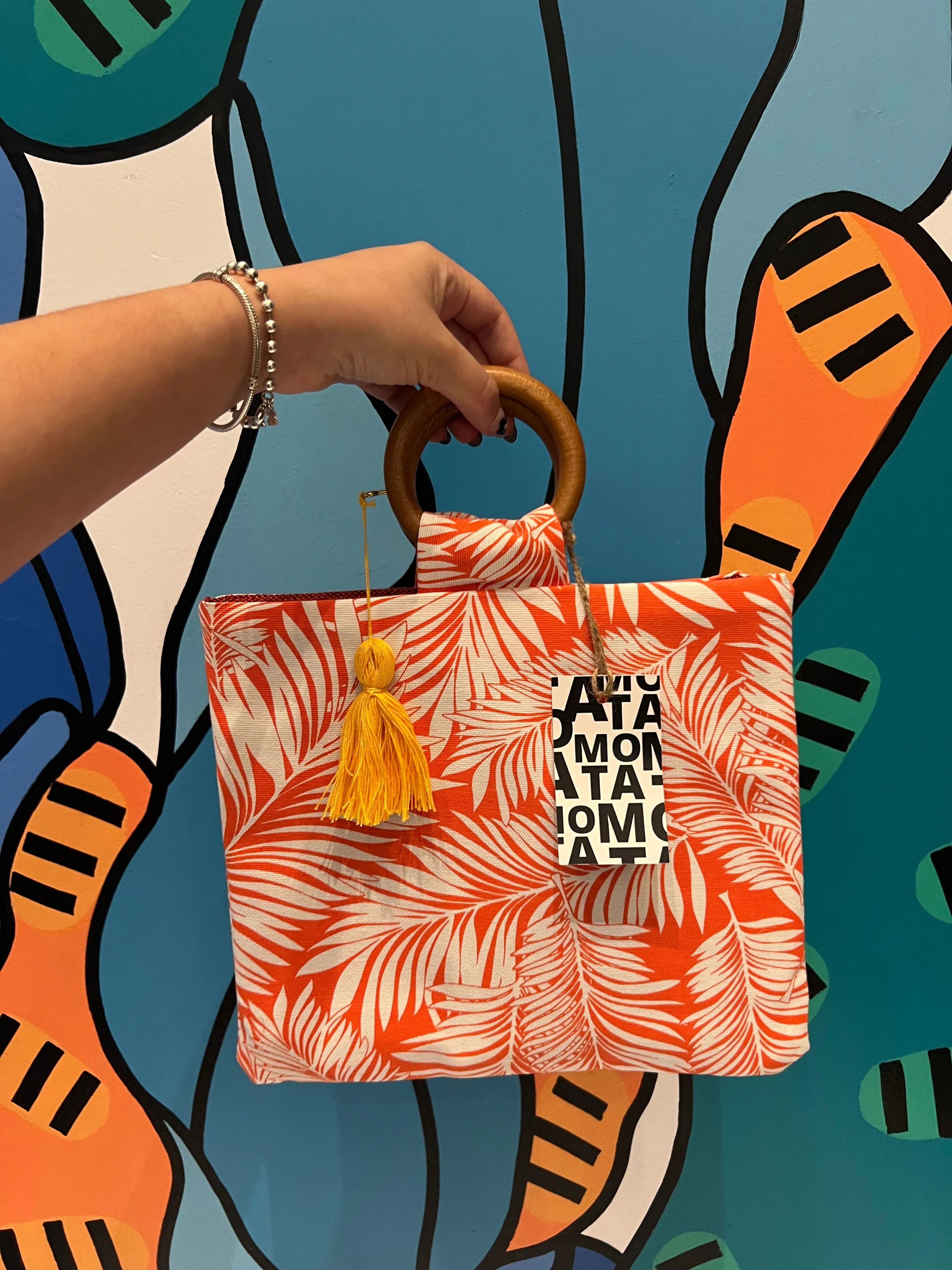 MOTA- Tropical Style - Orange Leaves