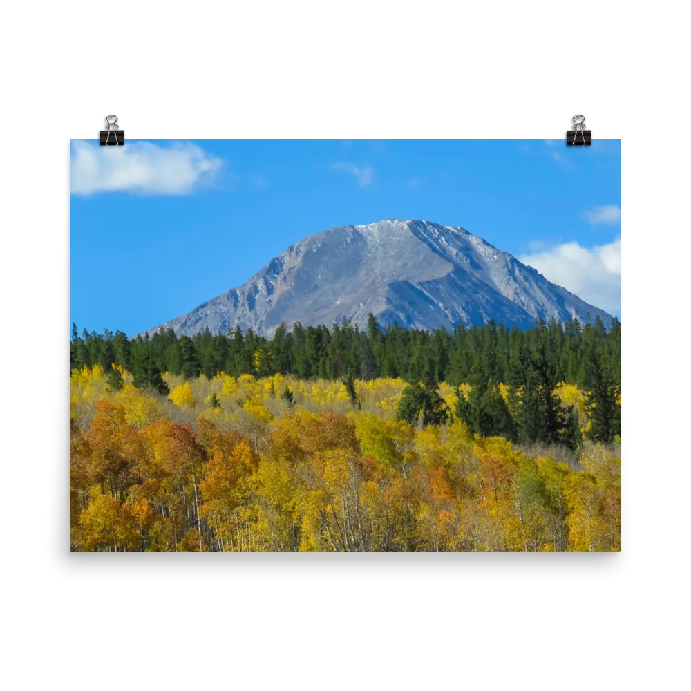 Mount Hope standing in a sea of aspens - print