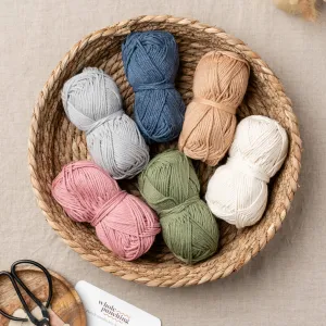 Muted - 100% cotton aran yarn palette (300g)