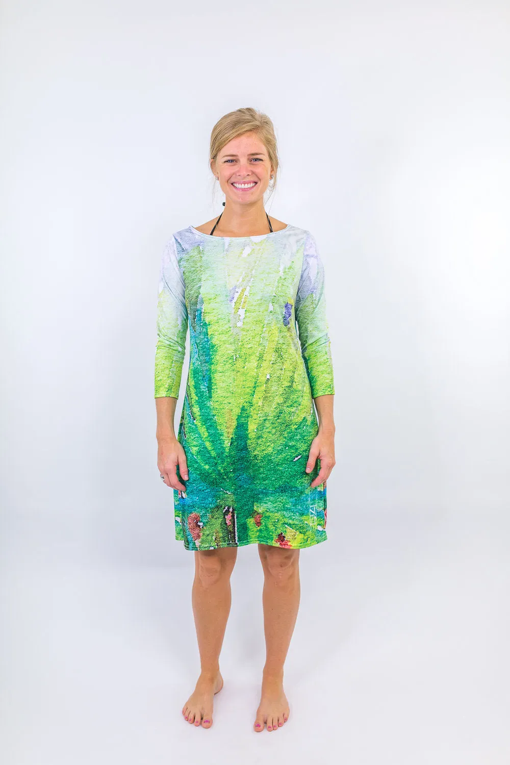 Muted Palm Dock Dress