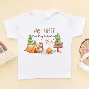 My First Camping Trip Personalised Toddler & Kids T Shirt