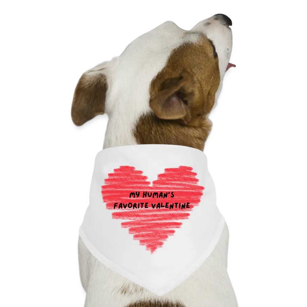 “My Human’s Favorite Valentine”-Dog Bandana