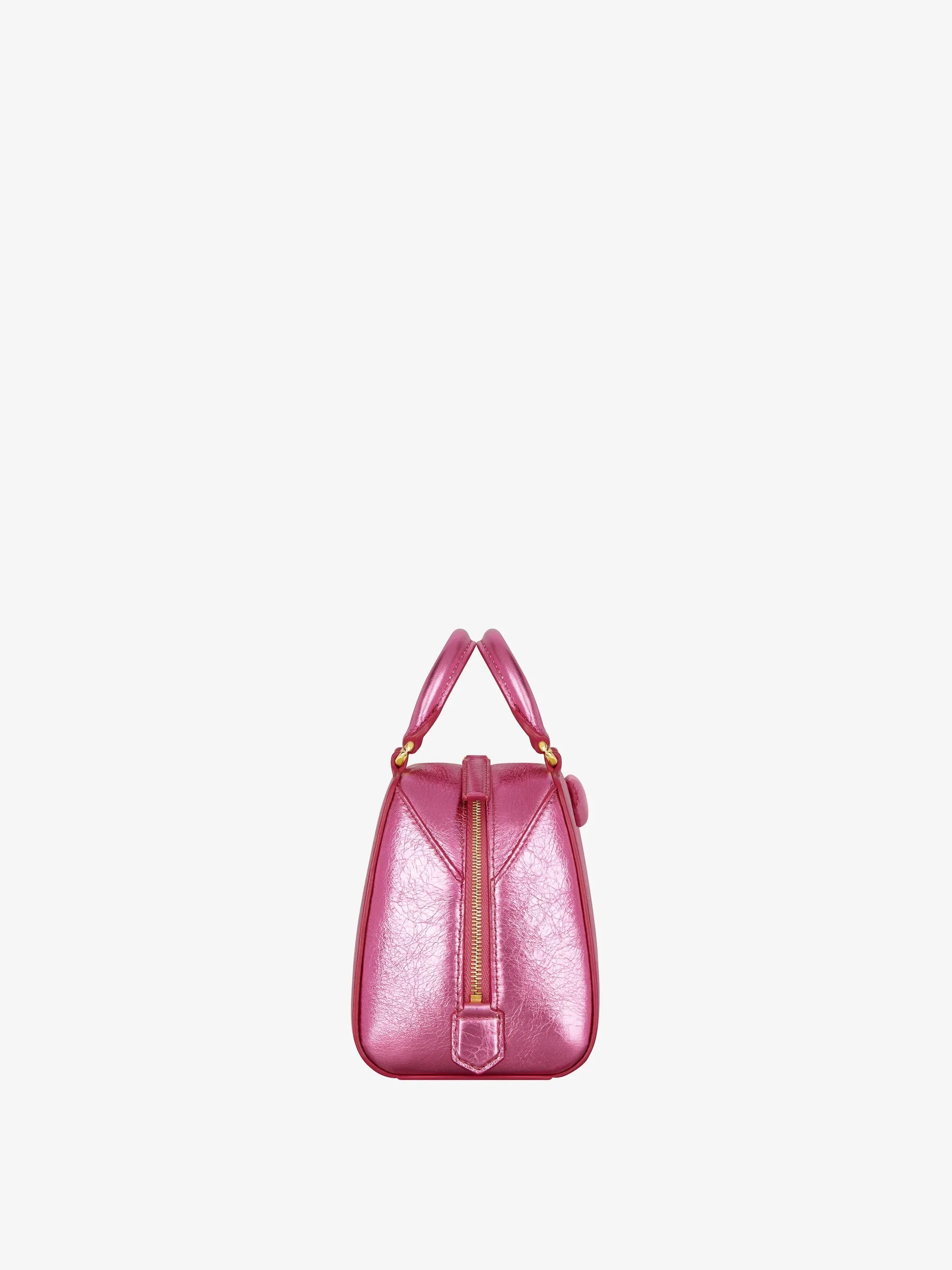 Nano Antigona Cube Bag In Laminated Leather