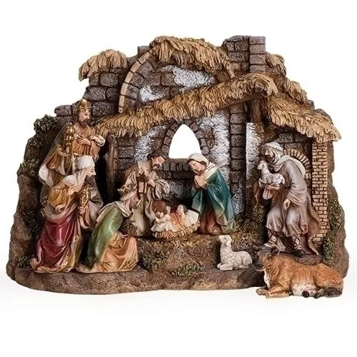 Nativity with Stable  10 Piece