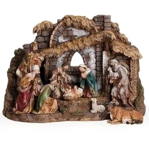 Nativity with Stable  10 Piece