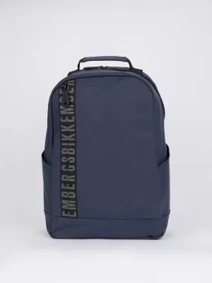 Navy Side Stripe Logo Backpack